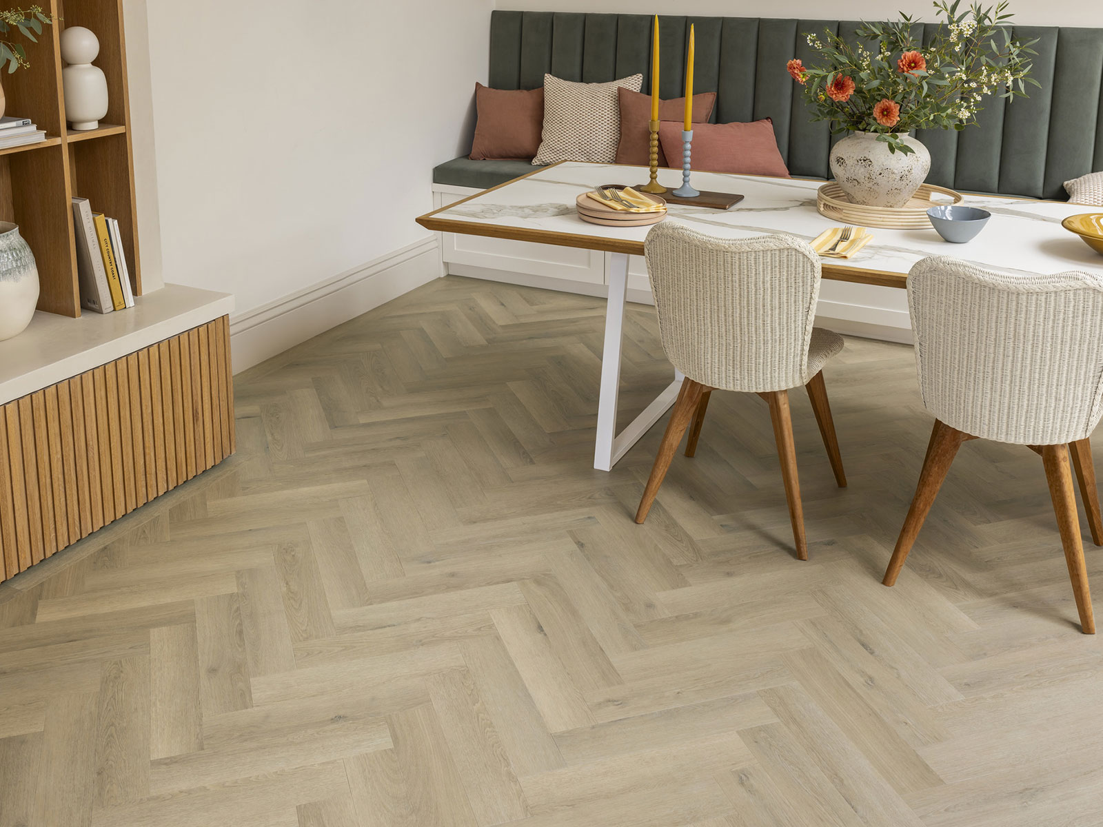 Dawlish Oak in Large Parquet: Amtico Spacia LVT Design flooring